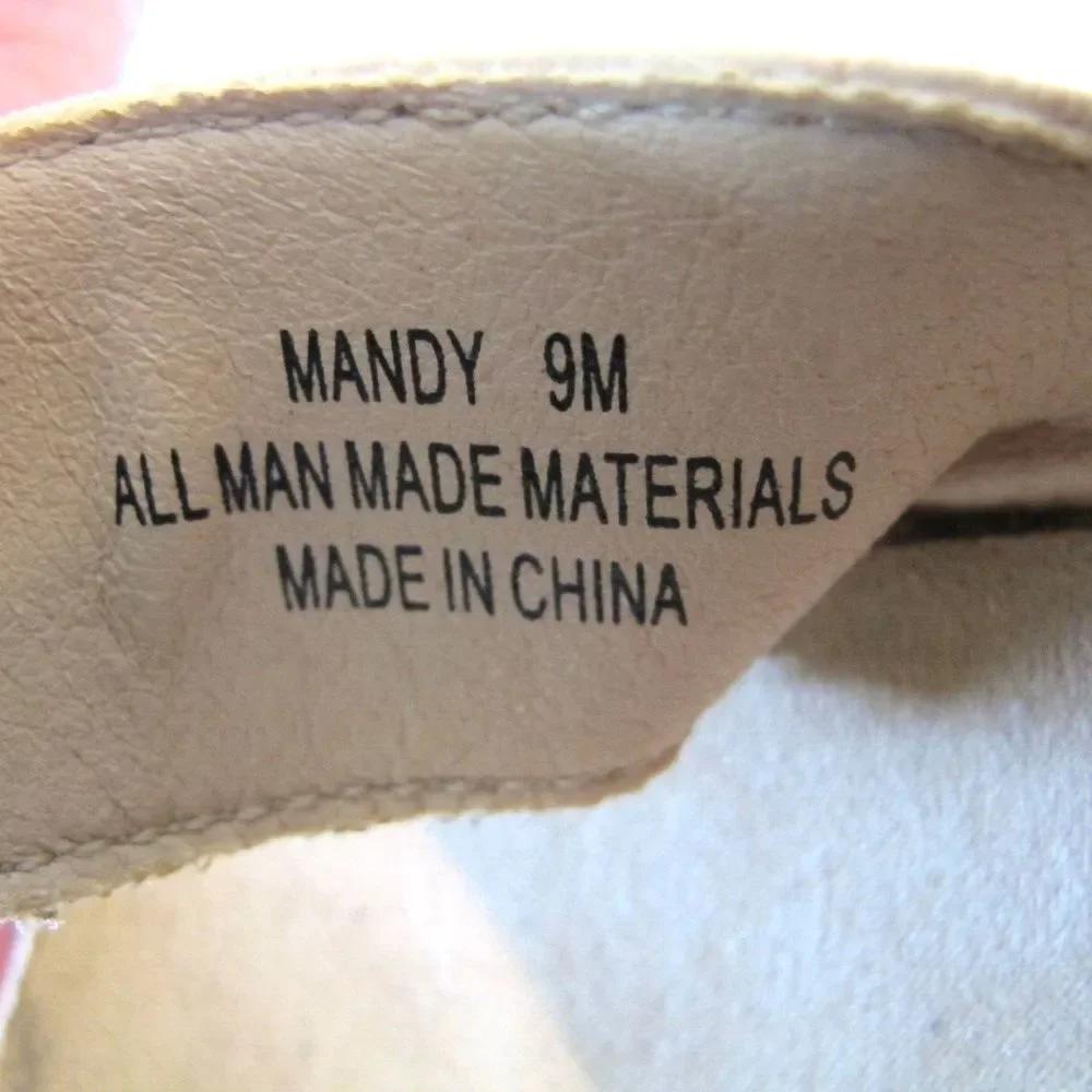 Cushionaire Mandy Elastic Nude Sandals Woman's Size 9 Summer Comfort‎